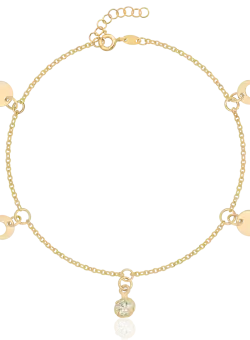 Bratara de picior din aur galben de 14K