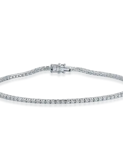 Bratara tennis din aur alb cu diamante de 0.5ct