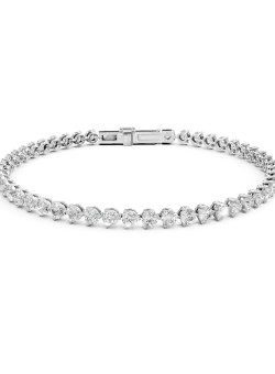 Bratara tennis din aur alb cu diamante de 3.37ct create in laborator