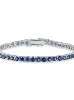 Bratara tennis din aur alb cu safire de 7.12ct