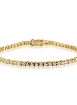 Bratara tennis din aur galben cu diamante de 1.25ct