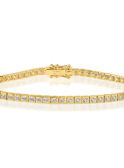 Bratara tennis din aur galben cu diamante de 2.1ct
