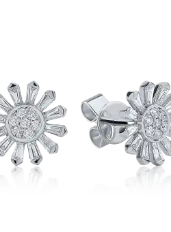 Cercei din aur alb cu diamante de 0.81ct