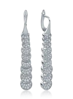 Cercei din aur alb cu diamante de 1.06ct