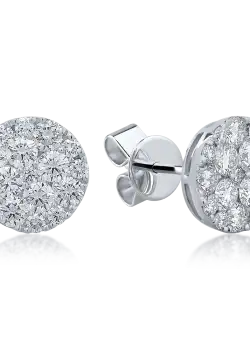 Cercei din aur alb cu diamante de 1.46ct