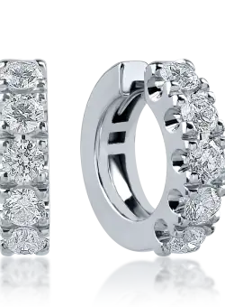 Cercei din aur alb cu diamante de 1ct