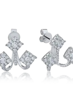 Cercei din aur alb cu diamante de 2.276ct