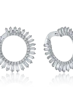 Cercei din aur alb cu diamante de 3.3ct