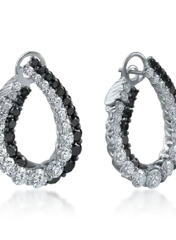 Cercei din aur alb cu diamante de 9.71ct
