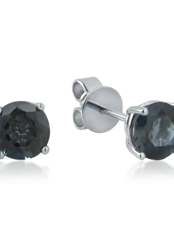 Cercei din aur alb cu topaze london blue de 1.8ct