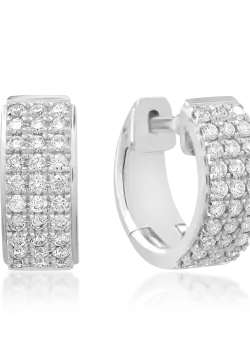 Cercei din aur alb de 18K cu diamante de 0.46ct