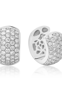 Cercei din aur alb de 18K cu diamante de 0.68ct