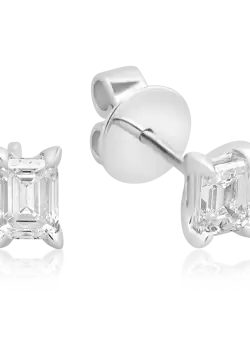 Cercei din aur alb de 18K cu diamante de 0.8ct