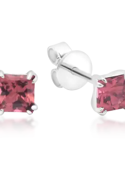 Cercei din aur alb de 18K cu turmaline multicolore de 0.7ct