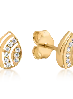 Cercei din aur galben de 14K