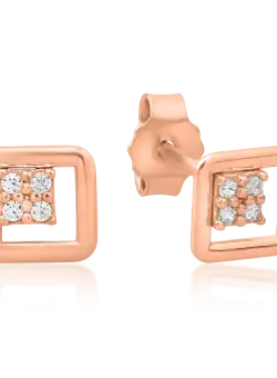 Cercei din aur roz de 14K