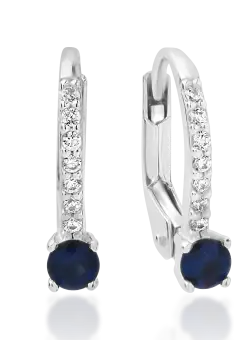Cercei tortite aur alb 14K