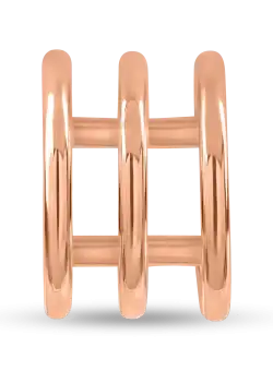 Cercel ear cuff din aur roz