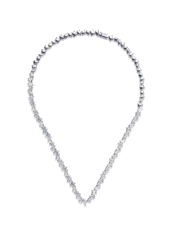 Colier din aur alb de 18K cu diamante de 11.52ct