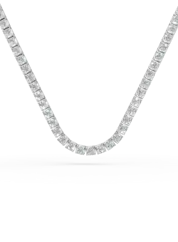 Colier tennis din aur alb cu diamante de 3.1ct