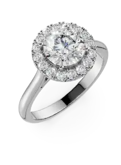 Inel Celeste din aur alb cu diamante de 1.27ct create in laborator