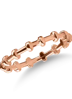 Inel cu bilute din aur roz