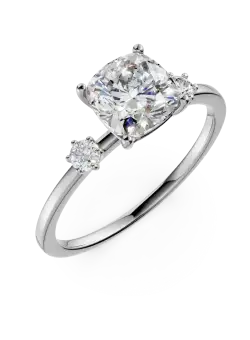 Inel de logodna din aur alb