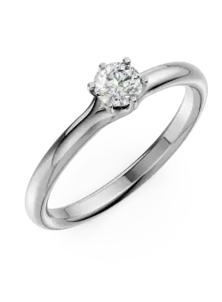 Inel de logodna din aur alb cu diamant solitaire de 0.24ct