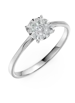 Inel de logodna din aur alb cu diamante de 0.25ct