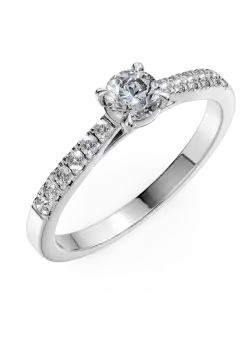Inel de logodna din aur alb cu diamante de 0.4ct
