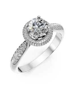Inel de logodna din aur alb cu diamante de 1.2ct