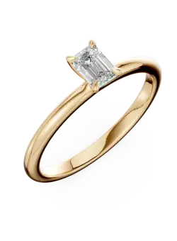 Inel de logodna din aur galben cu diamant solitaire de 0.3ct