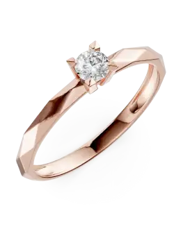 Inel de logodna din aur roz de 14K