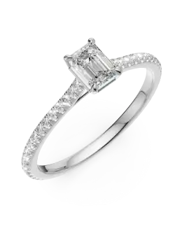 Inel de logodna din platina cu diamant de 0.19ct si diamante de 0.19ct