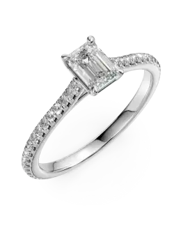 Inel de logodna din platina cu diamant de 0.61ct si diamante de 0.2ct
