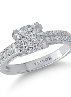 Inel din aur alb cu diamante de 0.4ct