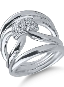 Inel din aur alb cu diamante de 0.67ct