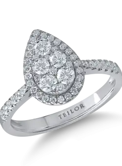 Inel din aur alb cu diamante de 0.6ct