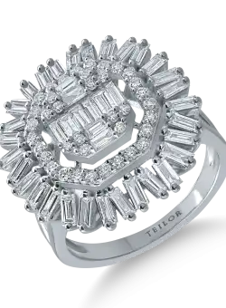 Inel din aur alb cu diamante de 1.26ct