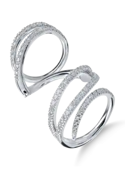 Inel din aur alb cu diamante microsetting de 1.5ct