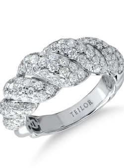 Inel din aur alb cu diamante microsetting de 1.6ct