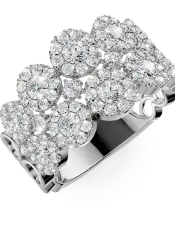 Inel din aur alb cu diamante microsetting de 1.7ct