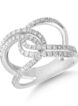 Inel din aur alb de 18K cu diamante de 0.47ct