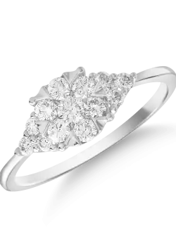 Inel din aur alb de 18K cu diamante de 0.5ct