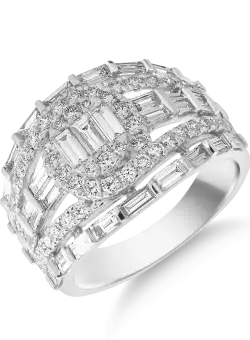 Inel din aur alb de 18K cu diamante de 1.96ct