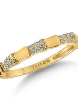 Inel din aur galben cu diamante de 0.16ct