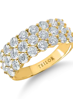 Inel din aur galben cu diamante microsetting de 2.3ct