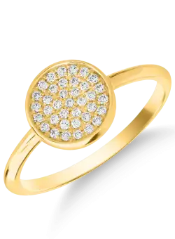 Inel din aur galben de 14K cu diamante de 0.14ct