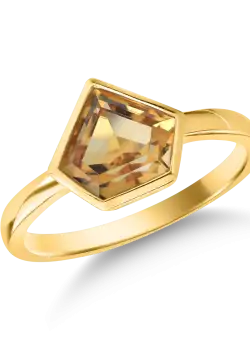 Inel din aur galben de 18K cu citrin de 1.156ct