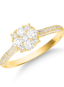 Inel din aur galben de 18K cu diamante de 0.53ct